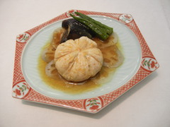 レンジで簡単！ふわふわ豆腐茶巾